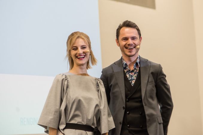 Renginio vedėjai Raminta Girdvainė ir Richardas Jonaitis