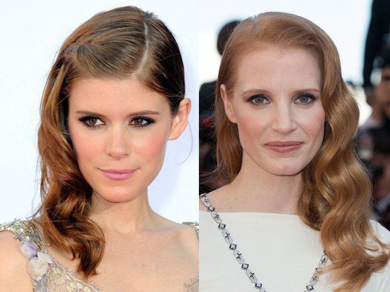 Aktorės Kate Mara ir Jessica Chastain