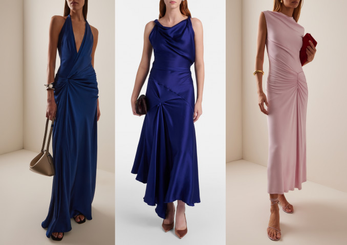 Suknelės: „Deme“, „Victoria Beckham“, „Jonathan Simkhai“