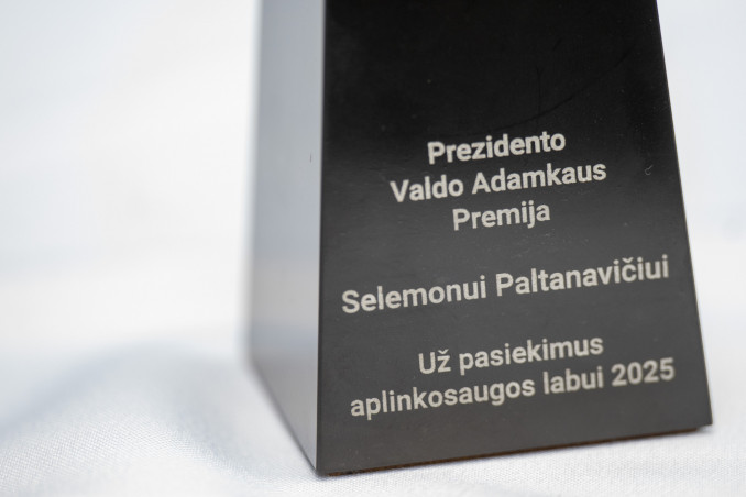 Gamtininkui S. Paltanavičiui įteikta V. Adamkaus premija