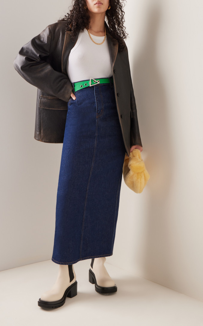 Bottega Veneta White Lug Chelsea ankle boot