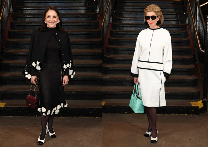 Julia Louis-Dreyfus ir Christine Baranski, „Métiers d’Art“ 2026 m. mados šou