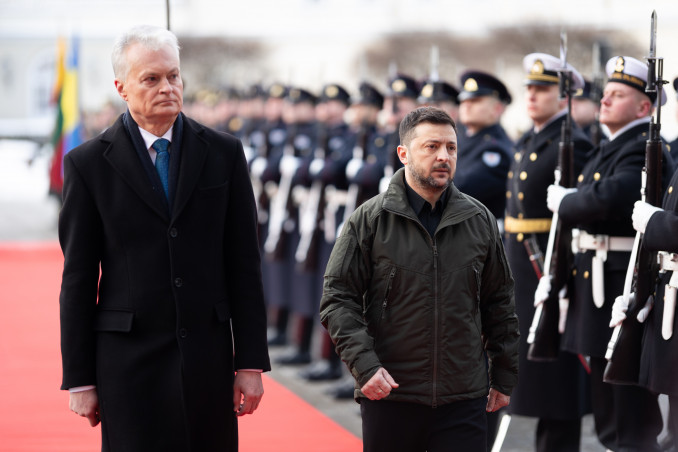 Į Prezidentūrą atvyko Ukrainos prezidentas ir pirmoji šalies ponia