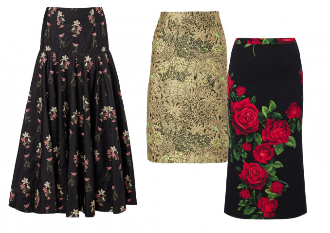 Sijonai: „Agua by Agua Bendita“, „Dries Van Noten“, „Dolce&Gabbana“