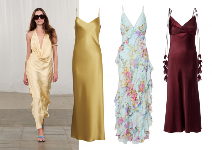 „Rotate“ 2026 m. pavasario ir vasaros modelis. Suknelės: „Galvan“ „Camilla“, „   Self-Portrait“