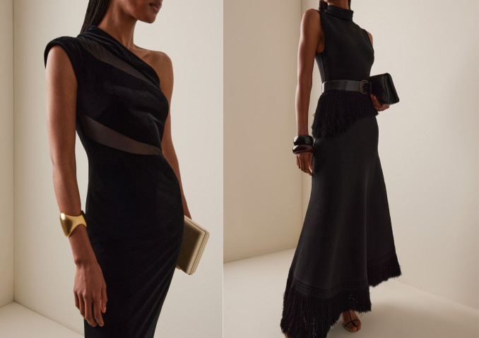 Juodos suknelės, „Carla Zampatti“, „Johanna Ortiz“