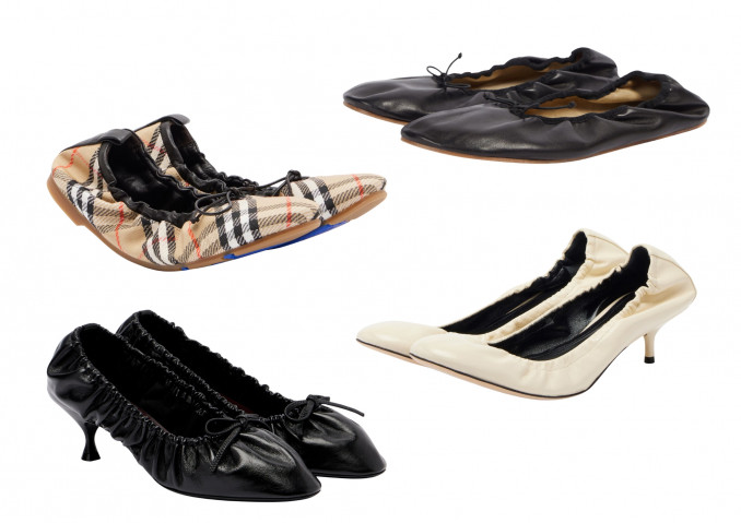 Bateliai: „Burberry“, „Herbert Levine“, „The Row“, „Phoebe Philo“