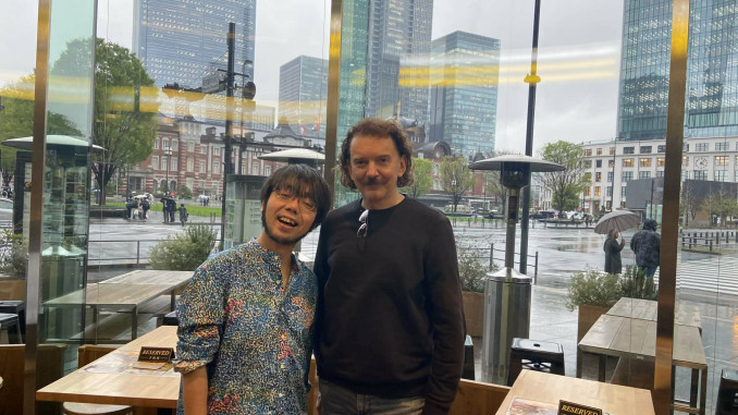 Nerijus Masevičius ir vibrafonininkas kompozitorius Mizuki Aita