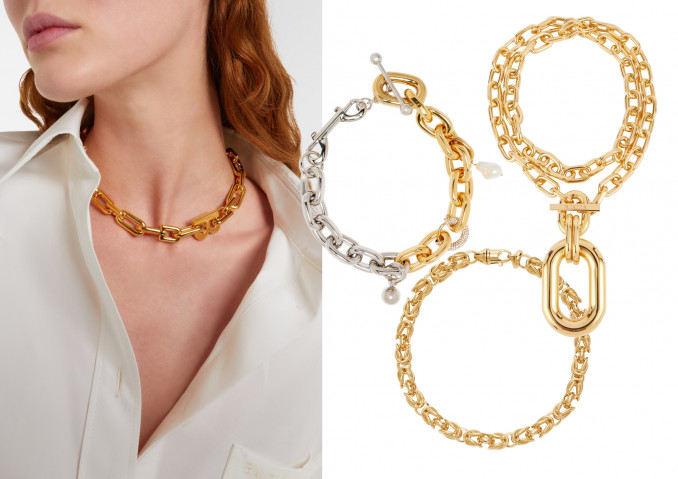 Grandinės: „Balenciaga“, „Rabanne“, „Toteme“
