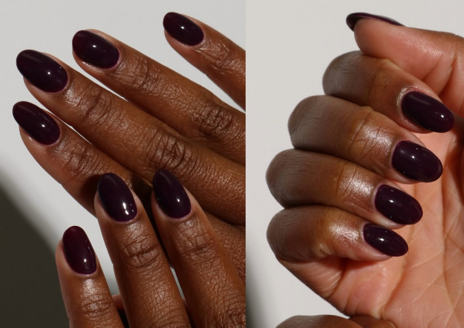 Slyvų spalvos nagų lakas