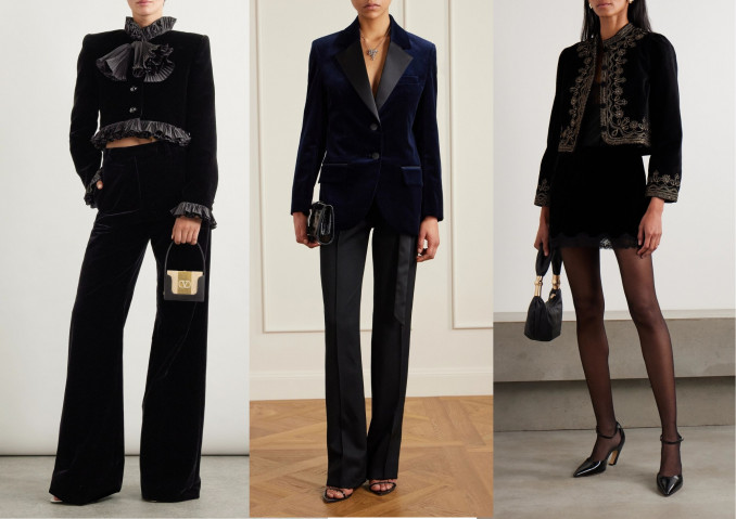 Švarkai: „Valentino Garavani“, „Victoria Beckham“, „Rixo“