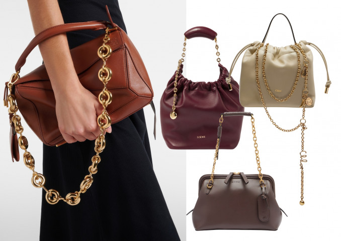 Rankinės: „Loewe“, „Chloe“, „Etro“