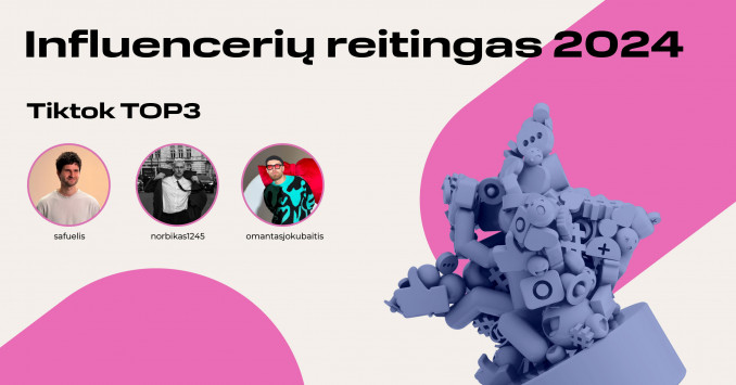 Paskelbtas naujas Lietuvos influencerių reitingas: atskleidė, kuri platforma praranda savo pozicijas