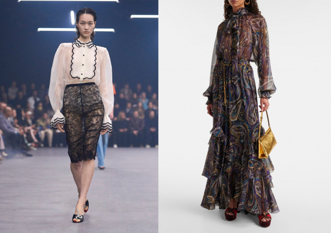 „Valentino“ 2026 m. pavasario ir vasaros modelis, palaidinė „Etro“