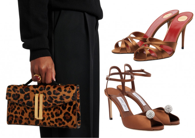 Vakaro aksesuarai: rankinė, „Demellier“, aukštakulniai, „Saint Laurent“ ir „Jimmy Choo“