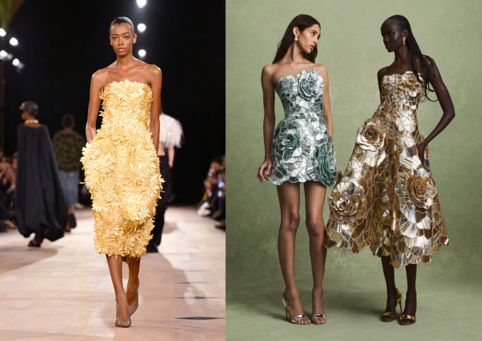 „Balenciaga“ ir „Oscar de la Renta“ 2026 m. pavasario ir vasaros modeliai